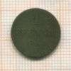 1 пфенниг. Саксония 1848г