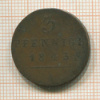 3 пфеннига. Вальдек-Пирмонт 1843г