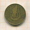 10 франков. Французский Мадагаскар 1953г