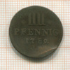 4 пфеннига. Трир. (Деформирована) 1789г