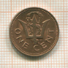1 цент. Барбадос 1973г