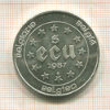 5 экю. Бельгия 1987г