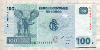 100 франков. Конго 2007г