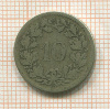 10 раппенов. Швейцария 1850г