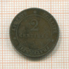 2 сантима. Франция 1877г