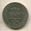 1 крона. Гибралтар 1967г