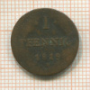 1 пфеннинг. Германия 1819г