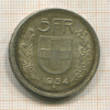 5 франков. Швейцария 1954г