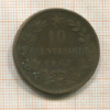 10 сентесимо. Италия 1867г
