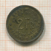2 франка. Бельгийское Конго 1947г