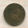 1 фартинг. Великобритания 1866г