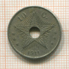 10 сантимов. Бельгийское Конго 1911г