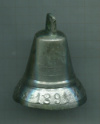 Колокольчик. "ЗАВОДА Ф.ВЕДЕНЕЕВА". Без языка. Высота 5 см