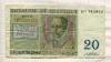 20 франков. Бельгия 1956г