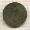 1 цент. Французский Индокитай 1892г