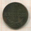 1 крейцер. Австрия 1816г