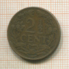 2 1/2 цента. Нидерланды 1916г