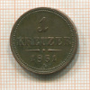 1 крейцер. Австрия 1851г