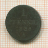 1 пфенниг. Ганновер 1835г