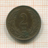 2 филлера. Венгрия 1895г