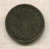 10 сентесимо. Италия 1866г