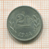 2 франка. Бельгия 1944г