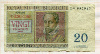 20 франков. Бельгия 1956г
