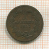 1 крейцер. Баден 1852г