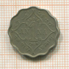 1 анна. Индия 1909г