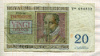 20 франков. Бельгия 1956г