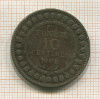 10 сантимов. Тунис 1908г