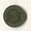 2 пфеннига. Германия 1875г