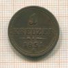 1 крейцер. Австрия 1851г
