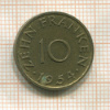 10 франкенов. Саарланд 1954г