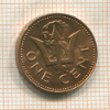 1 цент. Барбадос 1973г