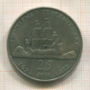25 пенсов. Остров Св.Елены 1973г