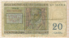 20 франков. Бельгия 1956г