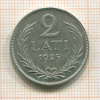 2 лата. Латвия 1925г