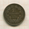 2 1/2 сантима. Люксембург 1854г