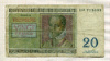 20 франков. Бельгия 1956г