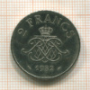 2 франка. Монако 1982г
