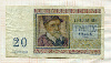 20 франков. Бельгия 1956г