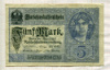 5 марок. Германия 1917г