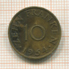 10 франкенов. Саарланд 1954г