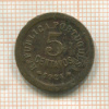 5 сентаво. Португалия 1924г