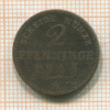 2 пфеннинга. Пруссия 1854г
