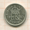 6 пенсов. Великобритания 1943г
