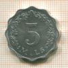 5 мил. Мальта 1972г