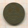 2 сантима. Франция 1902г