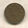 1 крейцер. Австрия 1861г